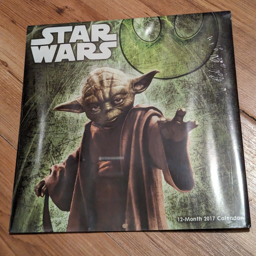 2017 Star Wars 12 Month Calendar Sealed Yoda